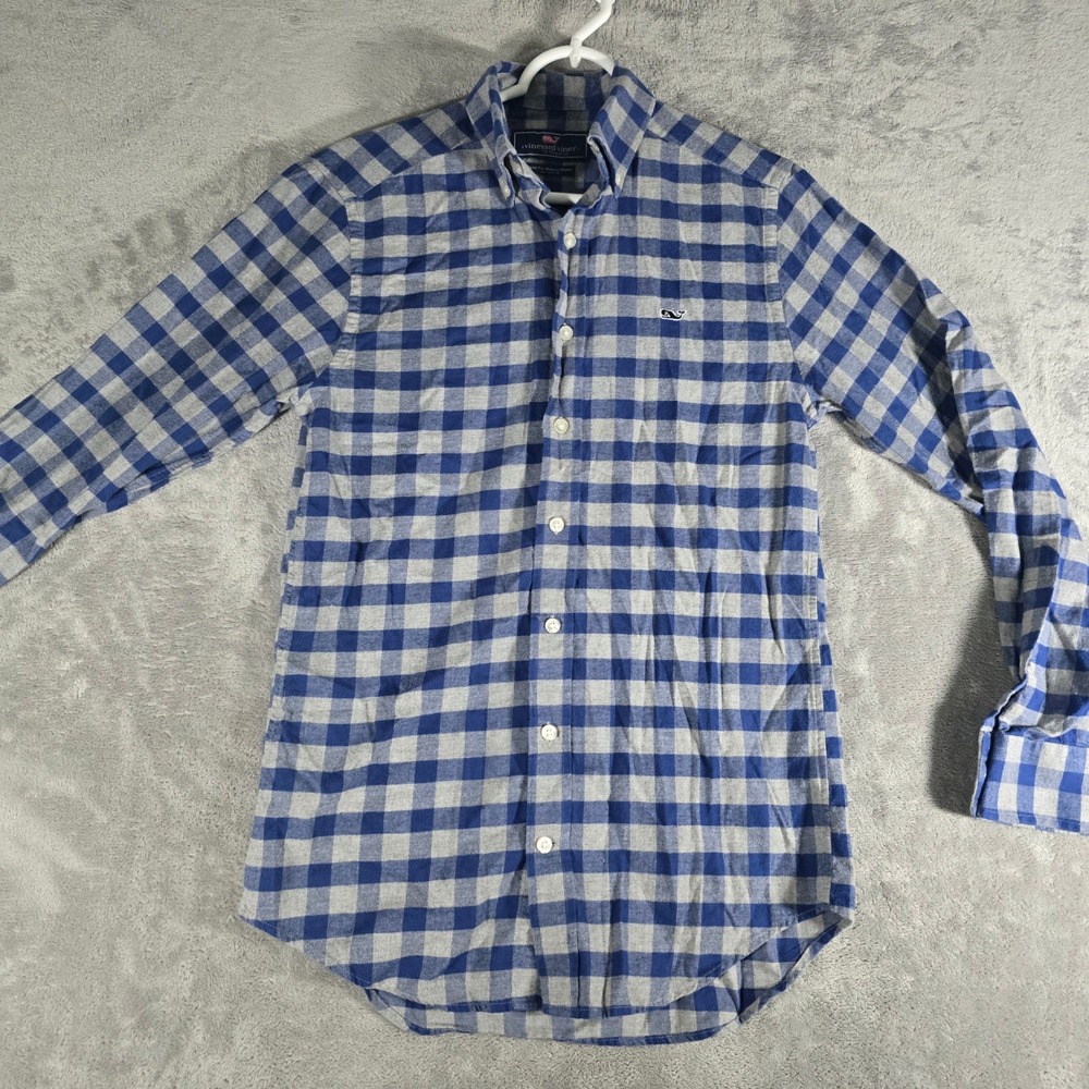Vineyard‎ Vines Slim Fit Whale Shirt Button Down Plaid Checkered XS
